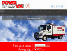Tablet Screenshot of powervac.ca